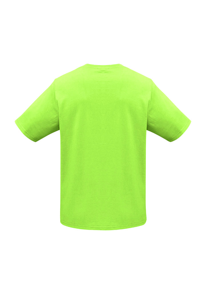 Biz Collection T10032 Ice Kids Short Sleeve Tee in Fluoro Yellow/Lime - back view