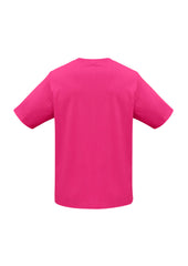 Biz Collection T10032 Ice Kids Short Sleeve Tee in Fuchsia - back view