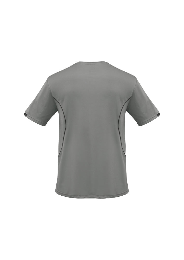 Biz Collection T406MS Razor Mens Short Sleeve Tee in Ash/Black - back view