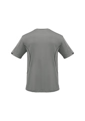 Biz Collection T406MS Razor Mens Short Sleeve Tee in Ash/Black - back view