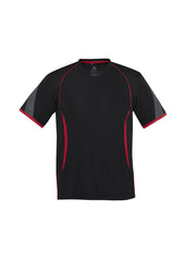 Biz Collection T406MS Razor Mens Short Sleeve Tee in Black/Red