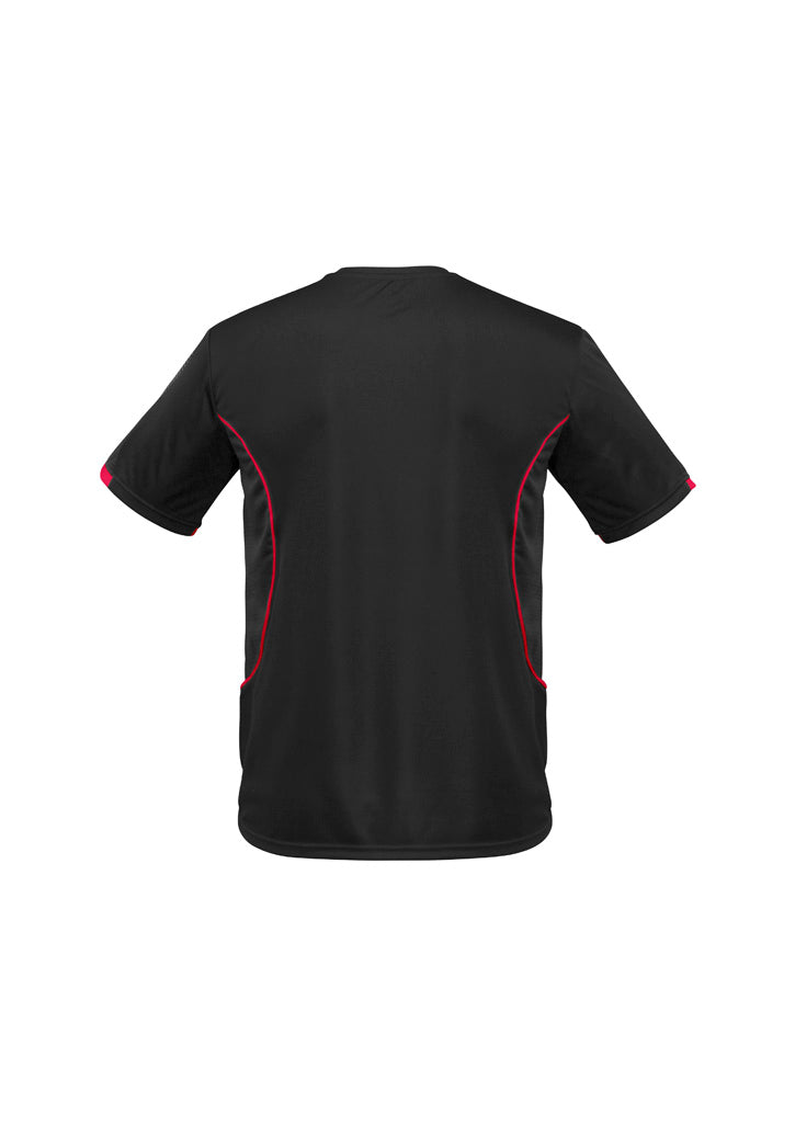Biz Collection T406MS Razor Mens Short Sleeve Tee in Black/Red - back view