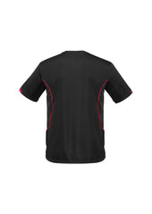 Biz Collection T406MS Razor Mens Short Sleeve Tee in Black/Red - back view