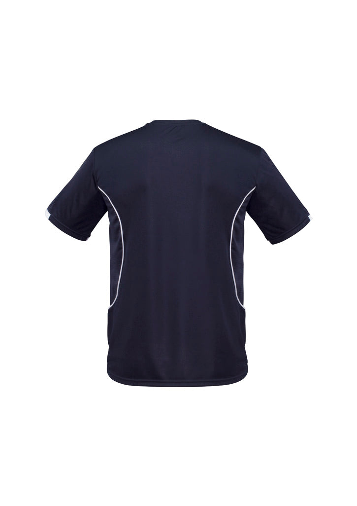 Biz Collection T406MS Razor Mens Short Sleeve Tee in Navy/White - back view