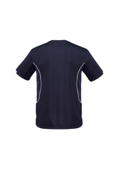 Biz Collection T406MS Razor Mens Short Sleeve Tee in Navy/White - back view