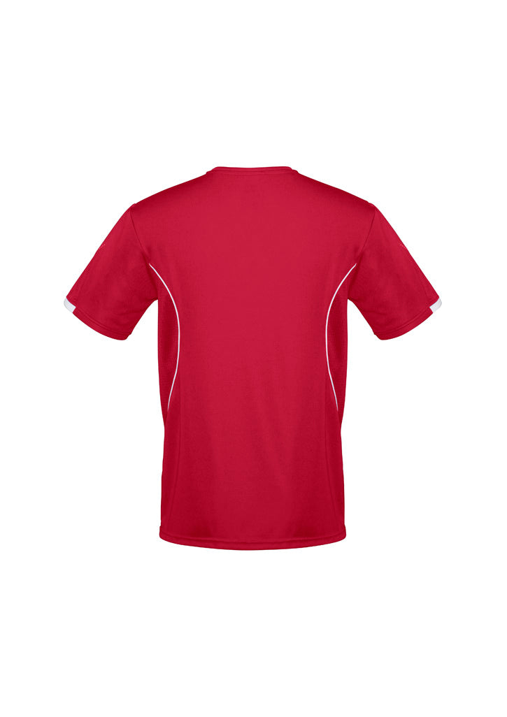 Biz Collection T406MS Razor Mens Short Sleeve Tee in Red/White - back view