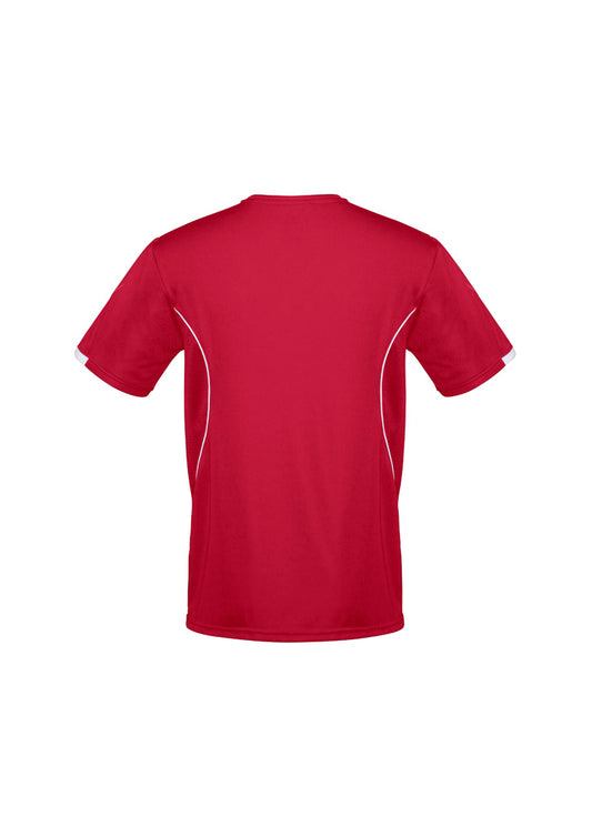 Biz Collection T406MS Razor Mens Short Sleeve Tee in Red/White - back view