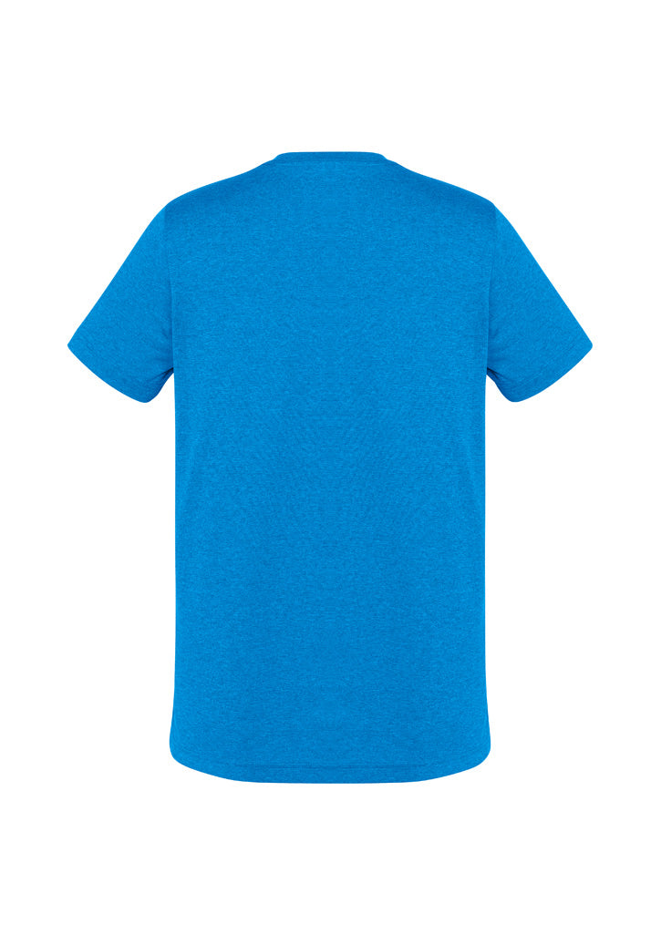 Biz Collection T800MS Aero Mens Short Sleeve Tee in Cyan - back view