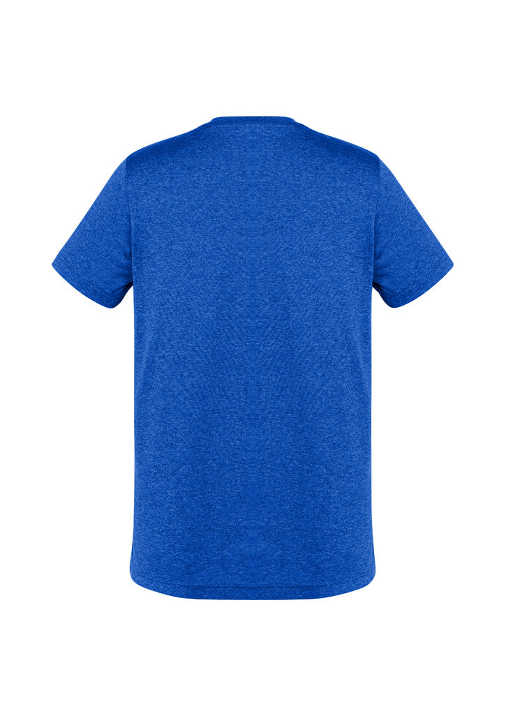 Biz Collection T800MS Aero Mens Short Sleeve Tee in Electric Blue - back view