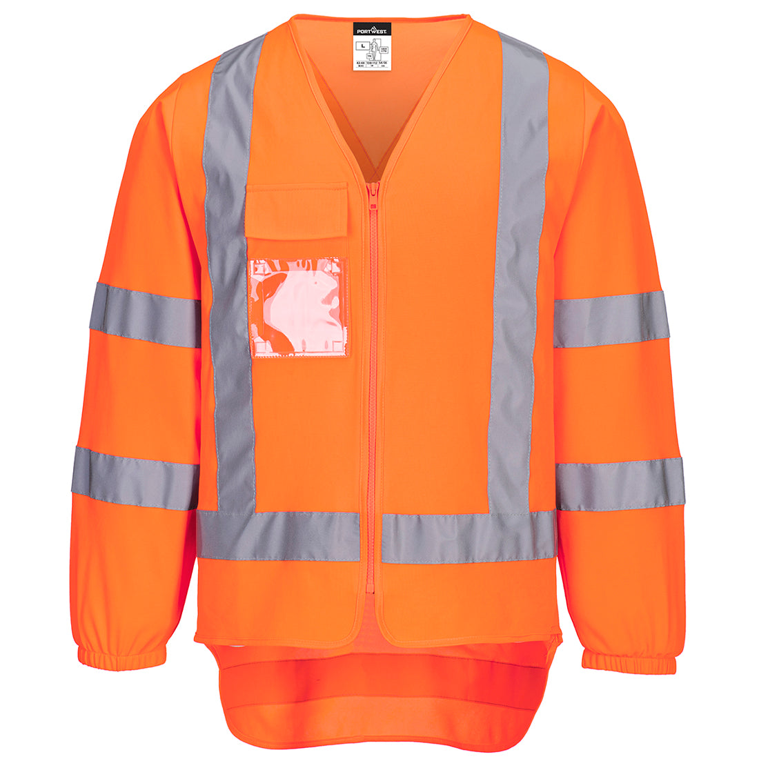 TTMC-W17 Hi-Vis X Back Zipped Vest L/S  - TM309 - Portwest-0