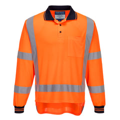 TTMC-W17 Hi-Vis X Back Polo Shirt L/S  - TM312 - Portwest-0