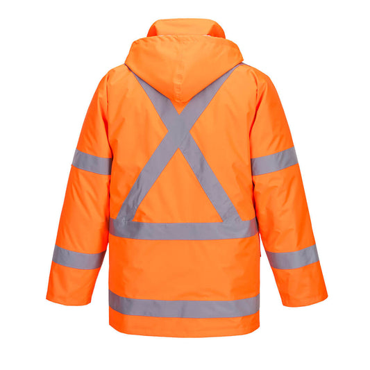 Portwest TM600 TTMC-W17 X Back Winter Traffic Jacket in Orange - back view