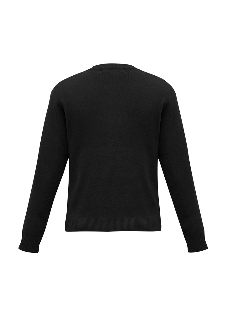 Biz Collection WP6008 Woolmix Mens Knit Pullover in Black - back view
