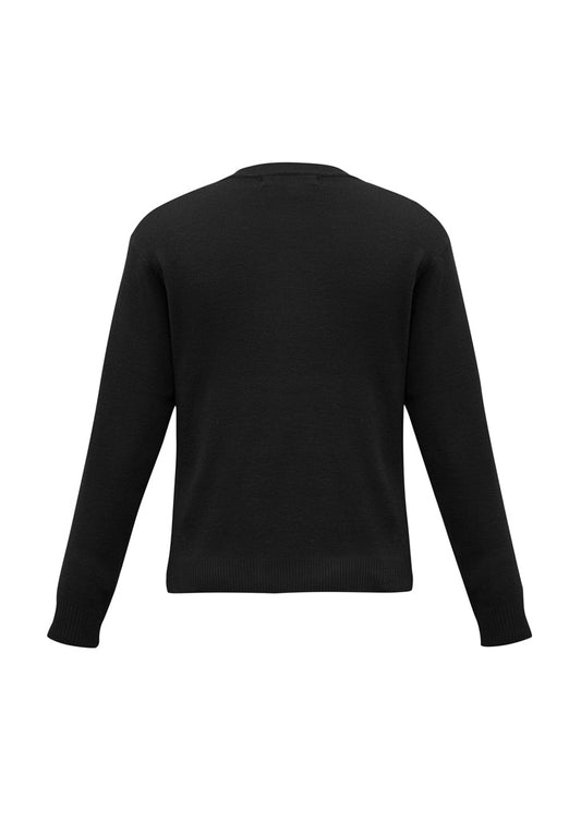 Biz Collection WP6008 Woolmix Mens Knit Pullover in Black - back view