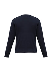 Biz Collection WP6008 Woolmix Mens Knit Pullover in Navy - back view