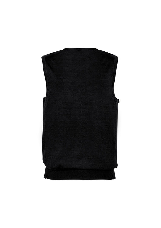 Biz Collection WV619M Milano Mens Vest in Black - back view