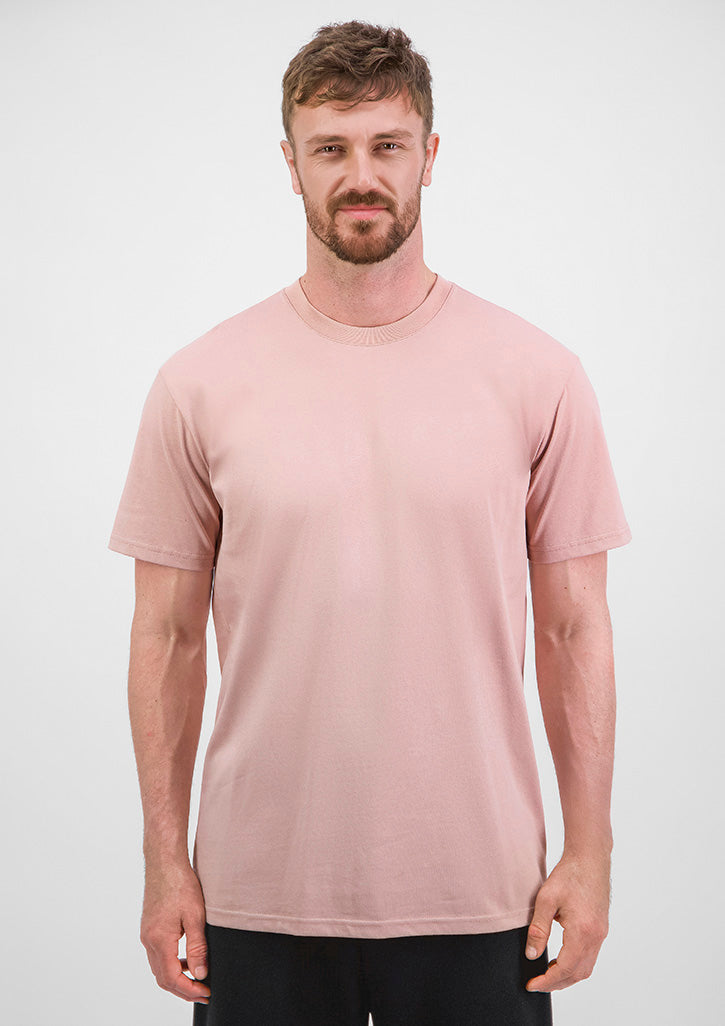Everyday Mens Short Sleeve Tee - X2001M in Washed Pink - model
