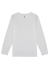 Basis Kids Long Sleeve Tee - X1002K in White