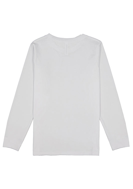 Basis Kids Long Sleeve Tee - X1002K in White