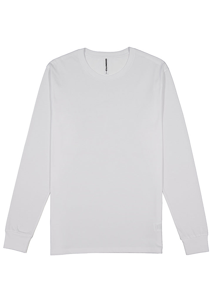 Basis Mens Long Sleeve Tee - X1002M in White