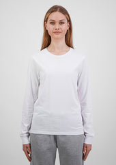 Basis Womens Long Sleeve Tee - X1002W in White - model