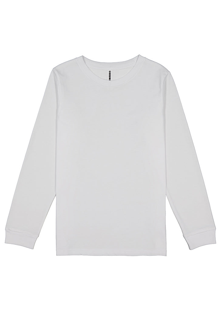 Basis Youth Long Sleeve Tee - X1002Y in White
