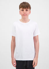 Basis Youth Short Sleeve Tee - X1001Y in White - model