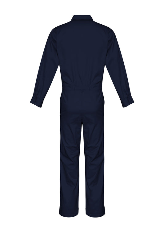 Syzmik ZC560 Mens Lightweight Cotton Drill Overall in Navy - back view