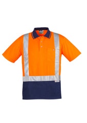 Mens Hi Vis Spliced Short Sleeve Polo - Shoulder Taped - ZH233 - syzmik-1