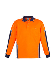 Mens Hi Vis Squad Long Sleeve Polo - ZH238 - syzmik-0