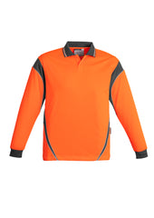 Mens Hi Vis Aztec Long Sleeve Polo - ZH249 - syzmik-2