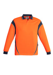 Mens Hi Vis Aztec Long Sleeve Polo - ZH249 - syzmik-1