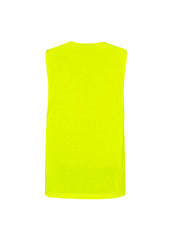Syzmik ZH297 Mens Hi Vis Sleeveless Tee in Yellow - back view