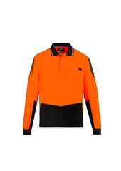 Mens Hi Vis Flux Long Sleeve Polo - ZH310 - syzmik-1