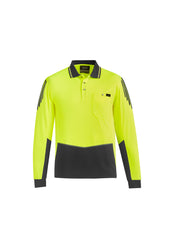 Mens Hi Vis Flux Long Sleeve Polo - ZH310 - syzmik-2