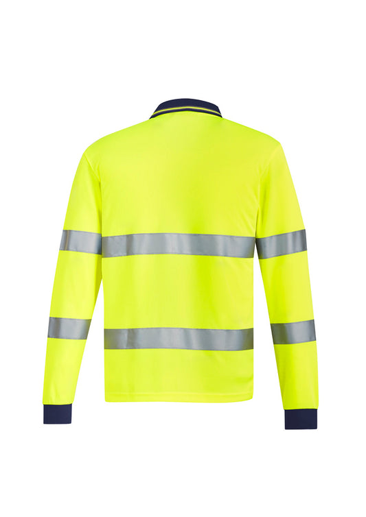 Syzmik ZH380 Unisex Hi Vis Bio Motion Taped Polo in Yellow - back view