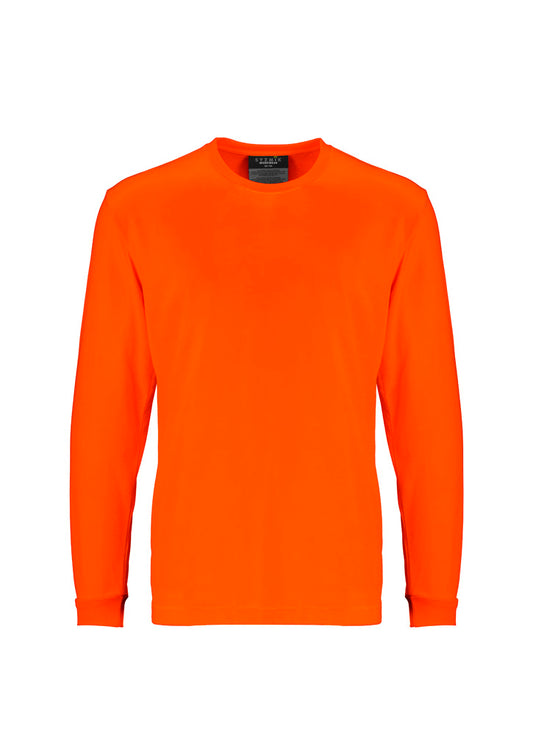 Syzmik ZH390 Mens Hi Vis Long Sleeve Tee in Orange