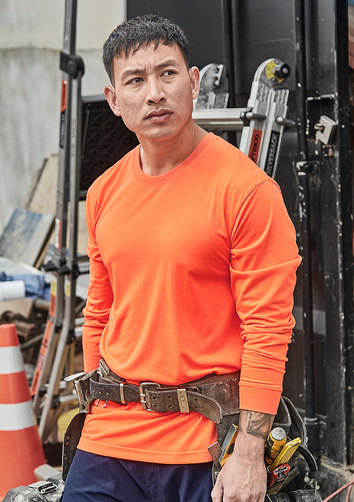 Mens Hi Vis Long Sleeve Tee - ZH390 - syzmik-0