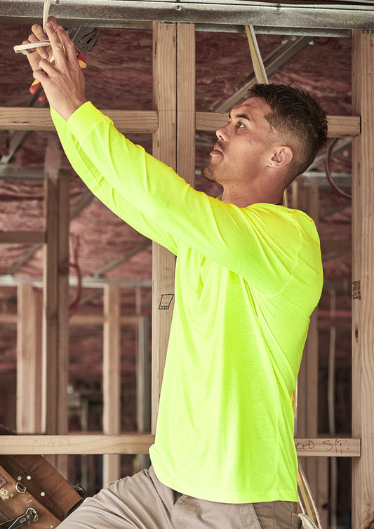 Mens Hi Vis Long Sleeve Tee - ZH390 - syzmik-1