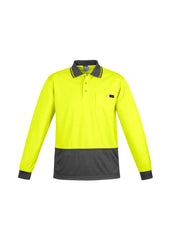 Mens Hi Vis Comfort Back Long Sleeve Polo - ZH410 - syzmik-2