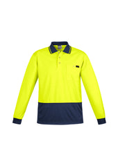 Mens Hi Vis Comfort Back Long Sleeve Polo - ZH410 - syzmik-1