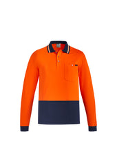 Mens Hi Vis Cotton Long Sleeve Polo - ZH430 - syzmik-1