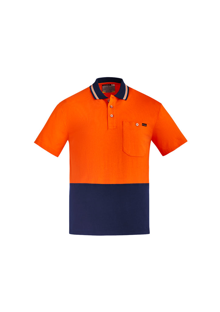 Mens Hi Vis Cotton Short Sleeve Polo - ZH435 - syzmik-1