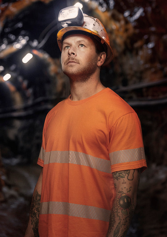 Mens Hi Vis Segmented Tape Cotton Tee - ZH510 - syzmik-1