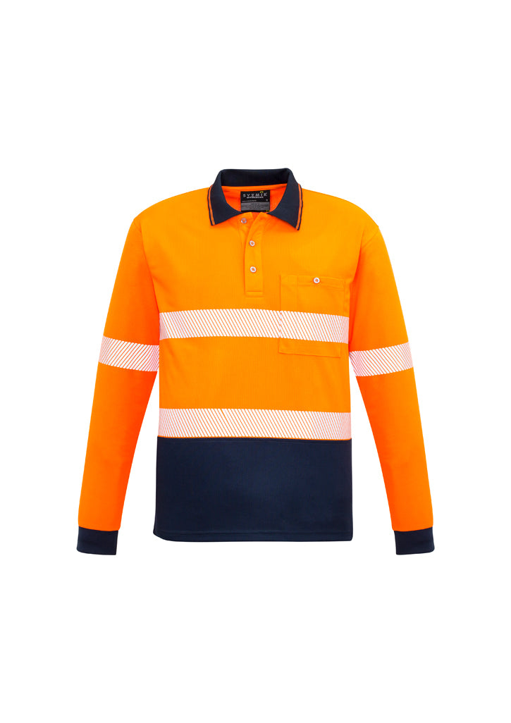 Unisex Hi Vis Segmented Tape Long Sleeve Polo - ZH530 - syzmik-1