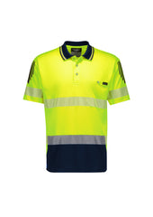 Mens Hi Vis Flux Segmented Tape Short Sleeve Polo - ZH555 - syzmik-1