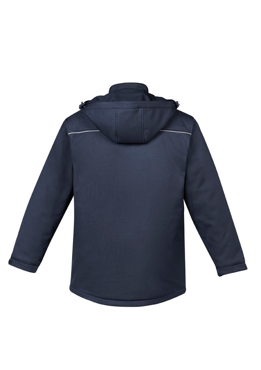 Syzmik ZJ253 Unisex Antarctic Softshell Jacket in Navy - back view