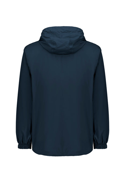 Syzmik ZJ260 Unisex Super Light Packable Rain Jacket in Navy - back view