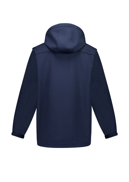 Syzmik ZJ263 Unisex Streetworx 2 In 1 Stretch Softshell Jacket in Navy - back view