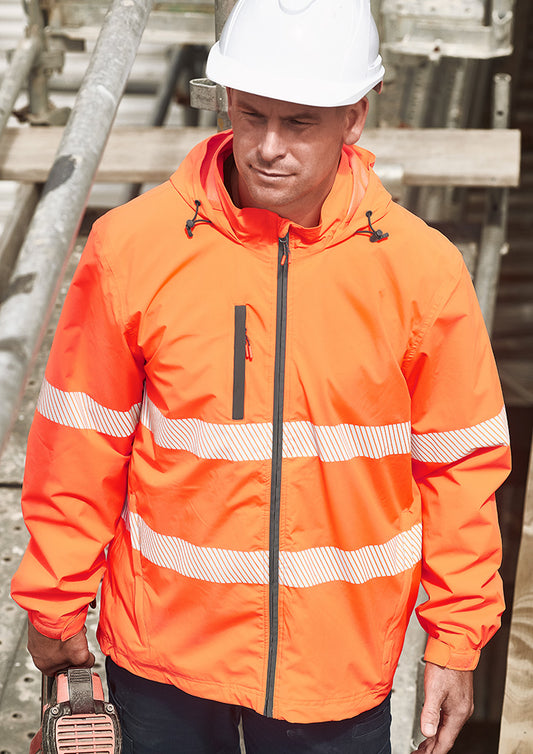 Unisex Super Light Segmented Tape Packable Rain Jacket - ZJ560 - syzmik-1